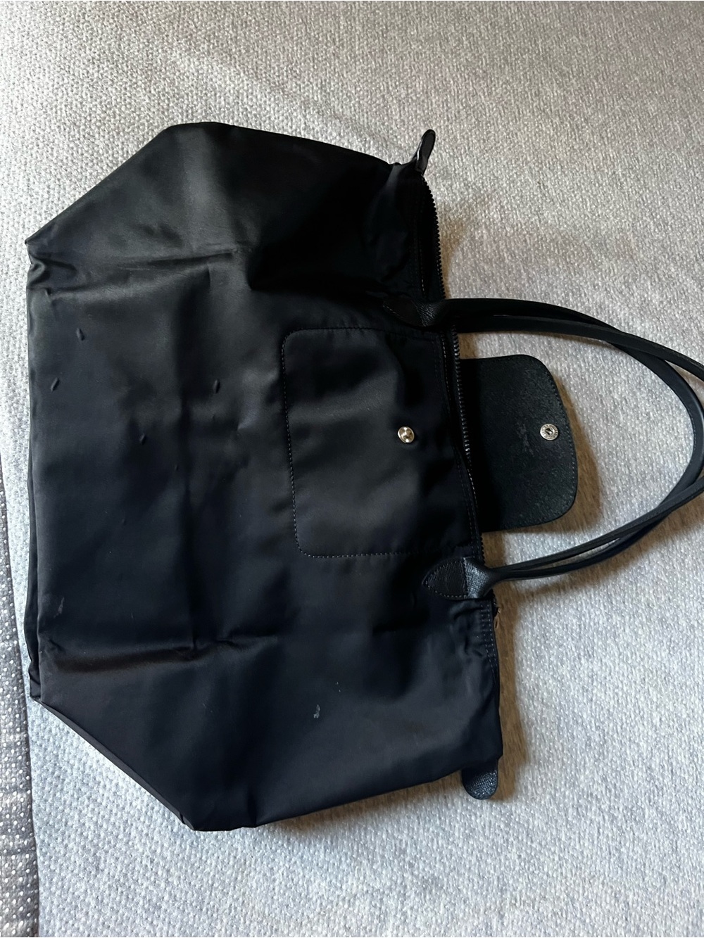 Longchamp Black Nylon Le Pliage Tote